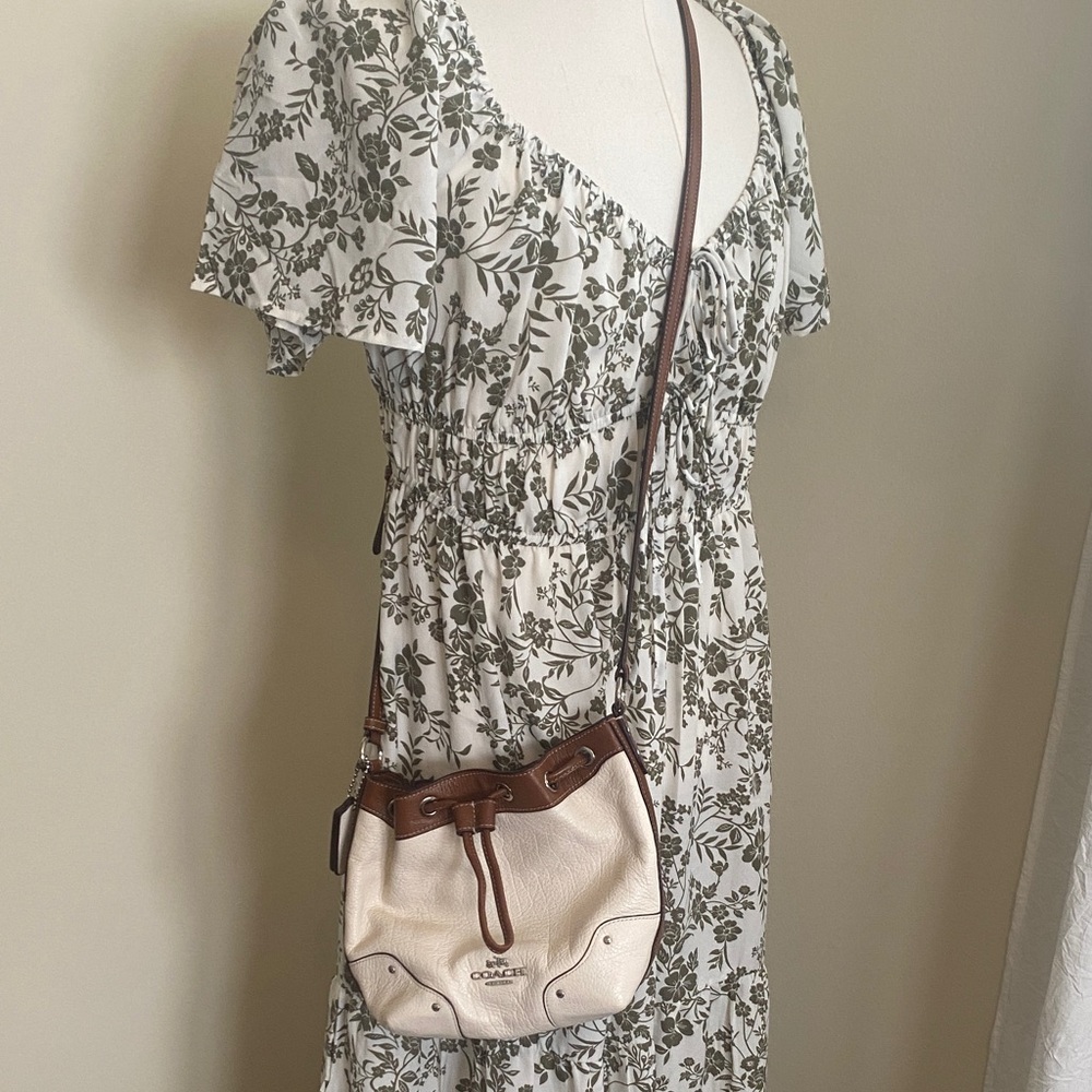 Coach Cream and Brown Crossbody Bag - Picture 4 of 5